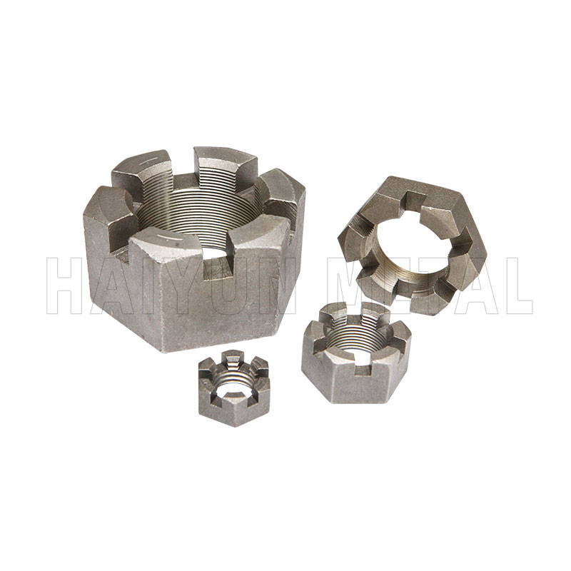 Heavy (Fin) Hex Slotted Nuts